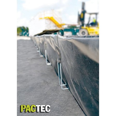 Pactec Secondary Containment Berm w/Removable Brackets, 6x8x12, 40 mil PT6812